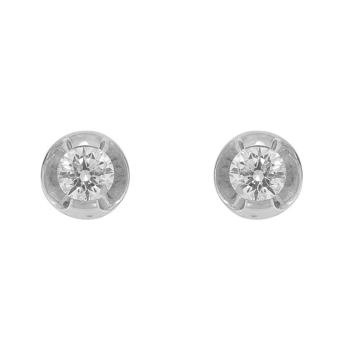 Cercei din aur alb, 18k cu diamante naturale CAU215