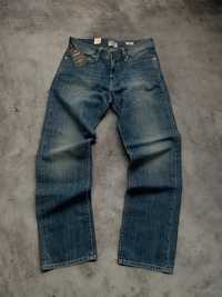 blugi denim baggy mavi vintage y2k noi cu eticheta