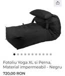 Fotoliu Puf Relax Yoga XL - King Size - impermeabil 200 x 75 x 35