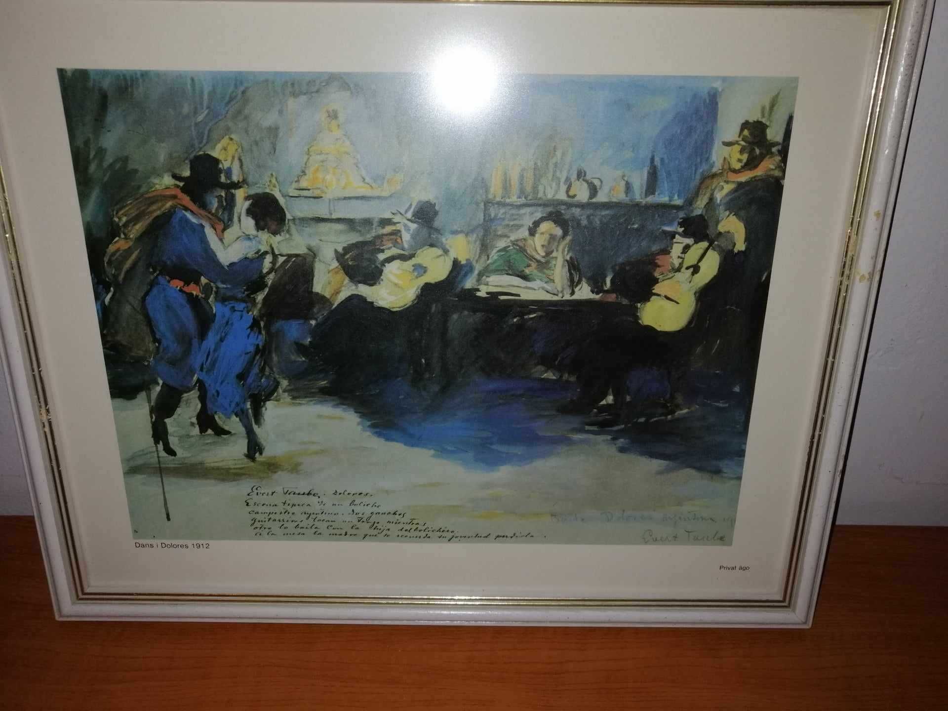 Tablou art print Dans i Dolores Tango i Dolores Argentina 1912