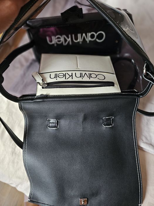 Черна чанта calvin klein