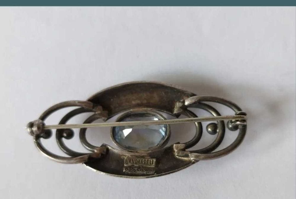 Brosa de dama, veche, argint 835