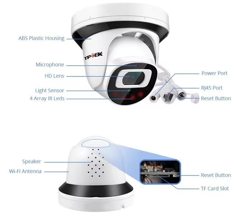 Камера 4MP +64Gb карта памет,  App: CamHi и CamHi Pro