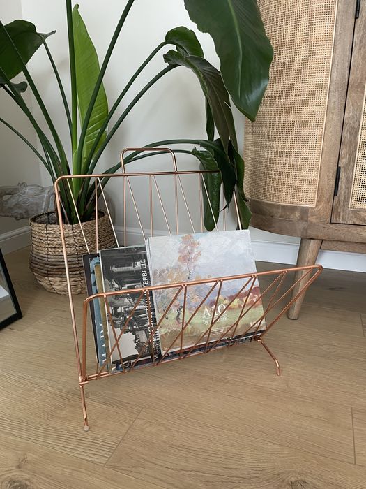 Suport de reviste de meral, Present Time Living, rose gold