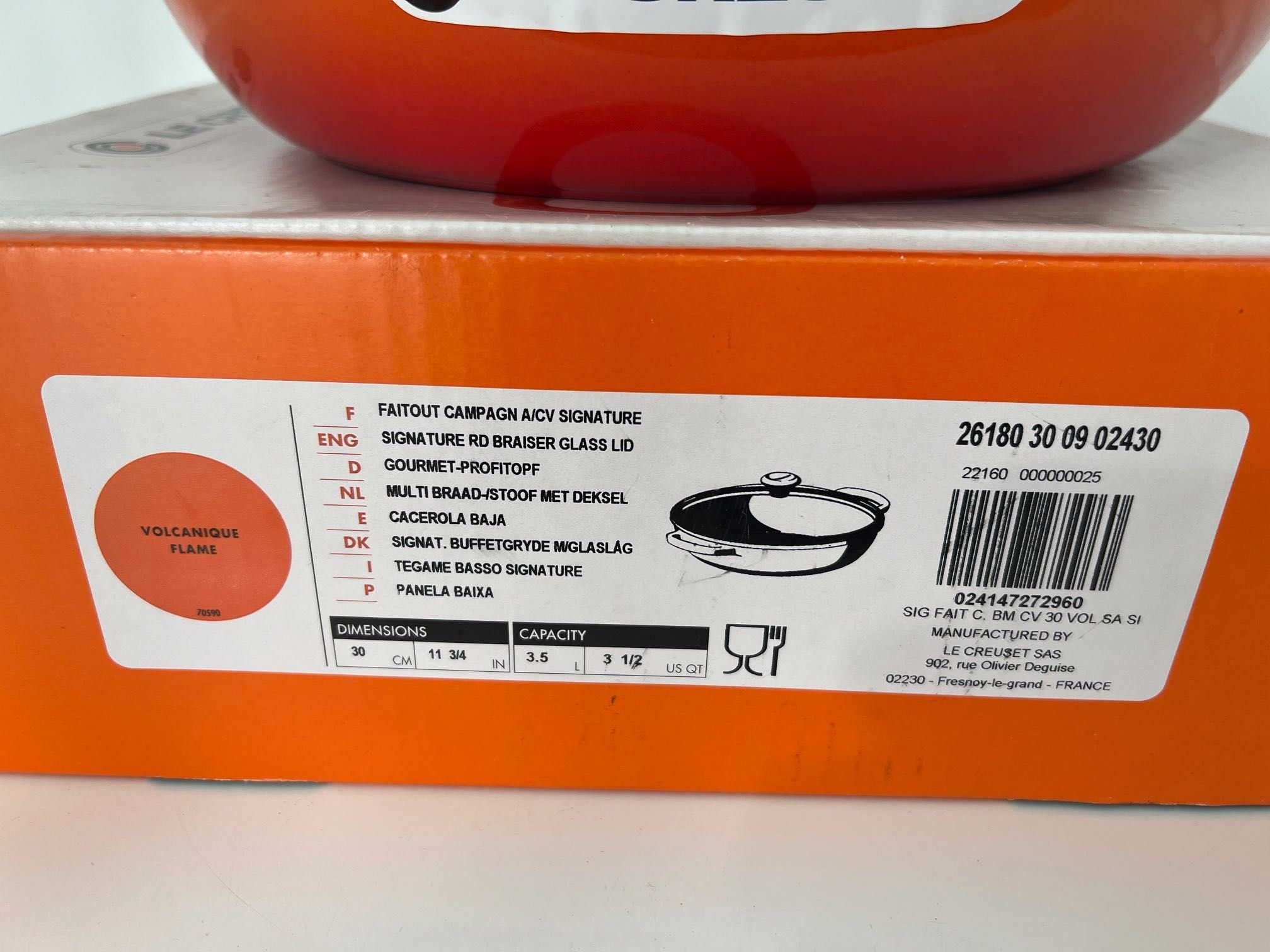 Oala cu capac de sticla Le Creuset 30 cm