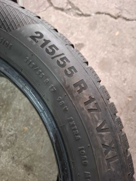 2 Зимни гуми Континентал 215/55/17 ДОТ20 (безплатно поставяне)