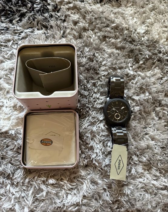 Ceas bărbătesc Fossil FS4552 negru quartz cronograf