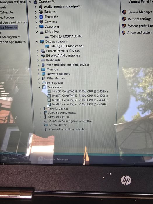 Laptop HP, i3-7100, ram 12gb, hard 1000gb, bat 1 ora