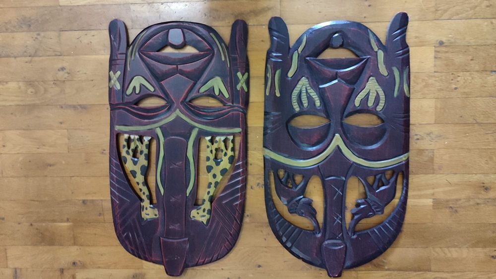 Mască lemn mahon 54/30 cm