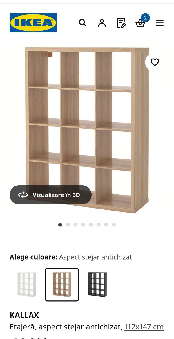 Vand 2 etajere Kallax