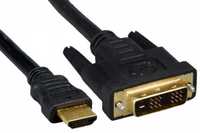 Cablu HDMI - DVI single-link, 2m, conectori placați cu aur