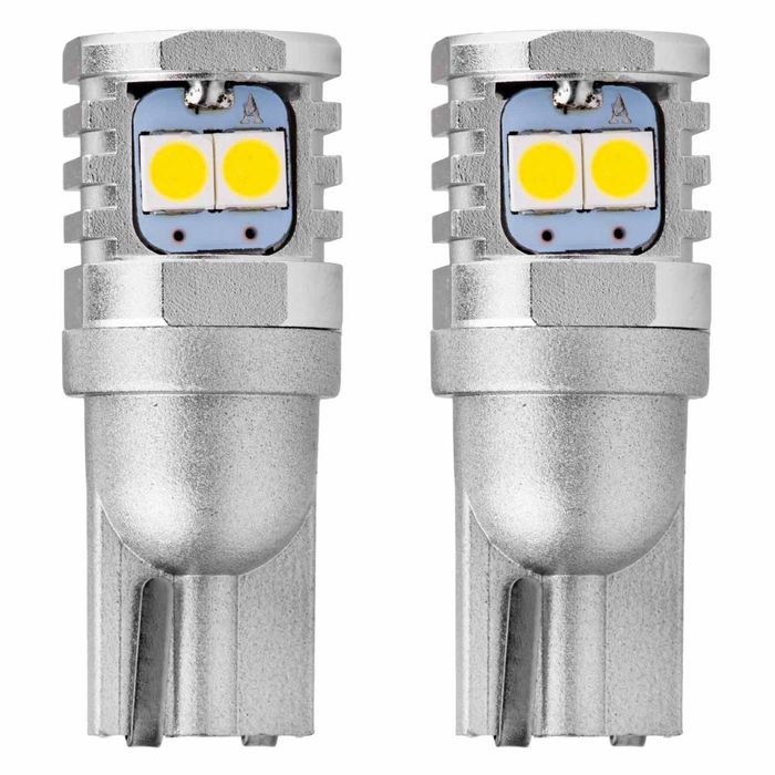 Bec de pozitie tip LED Canbus, T10 W2.1x9.5 W5W W10W 12V/24V, 3030 6SMD, , culoare alb, Amio, set 2 buc