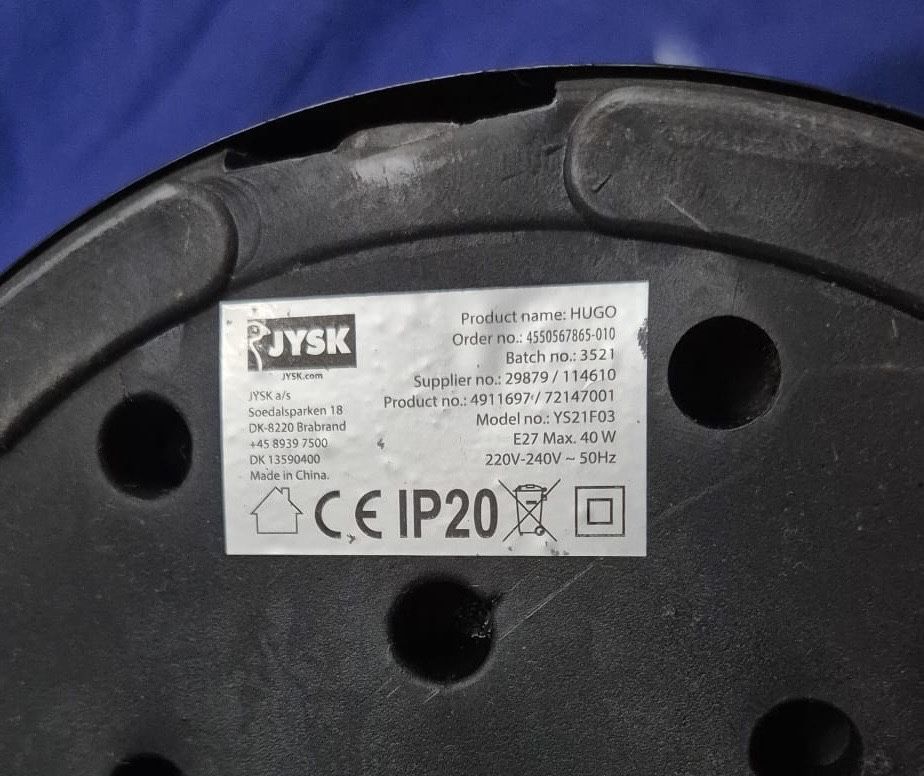 Lampadar negru Jysk