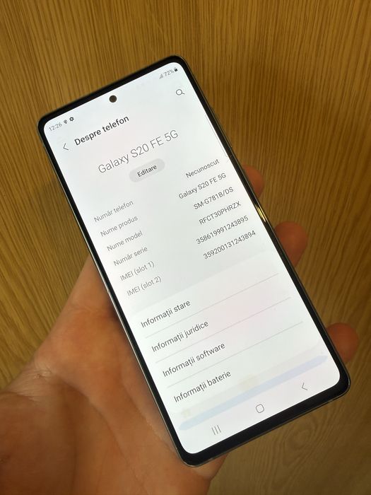 Vand Samsung S20fe 5g