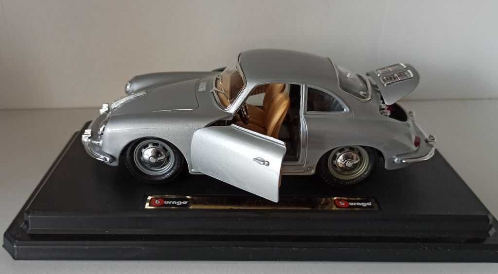 Macheta Porsche 356 B Coupe 1961 silver - Bburago 1/24