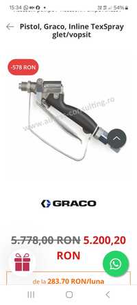 Pistol pentru glet graco cu rac si duza 651