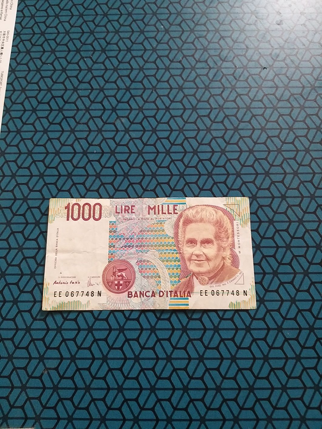 vând o bancnotă de 1000 lire anul 3 octombrie 1990 bucurești sector 3