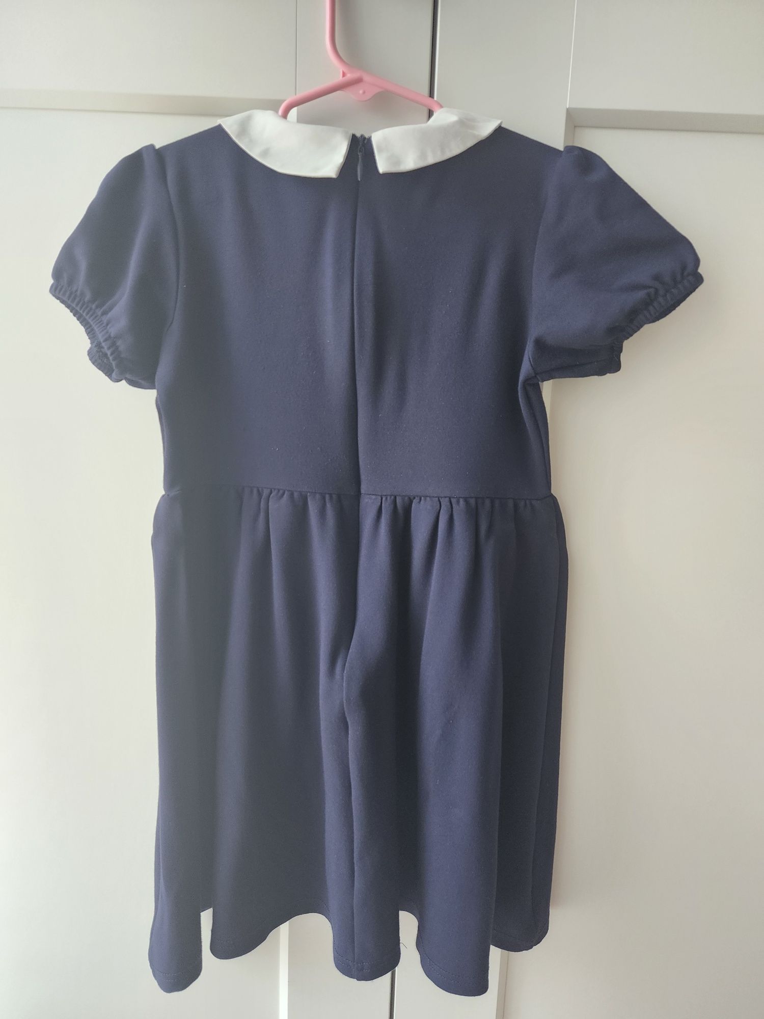Rochie / Uniforma bleumarin fete 6-7 ani