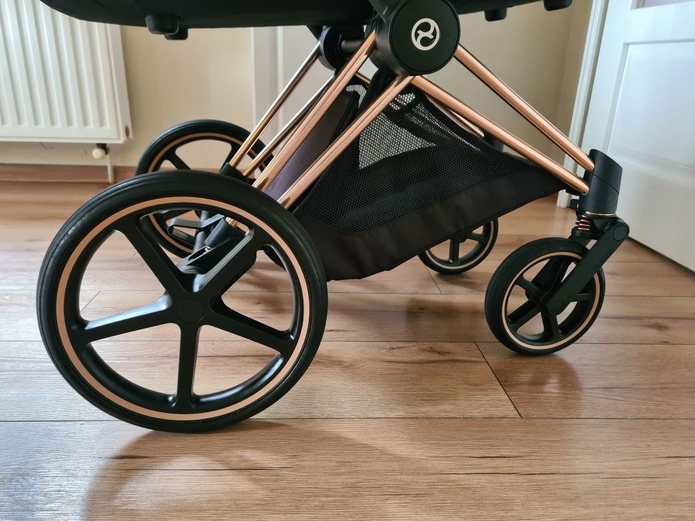 Cybex Priam Platinum Lux cu cadru rosegold 3 in 1 sau 2 in 1