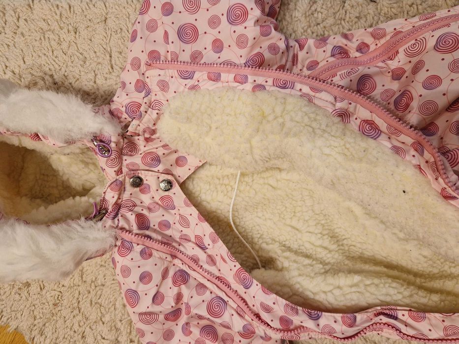 Combinezon 2 în 1 sac lână naturală 3-12 luni  salopeta iarna