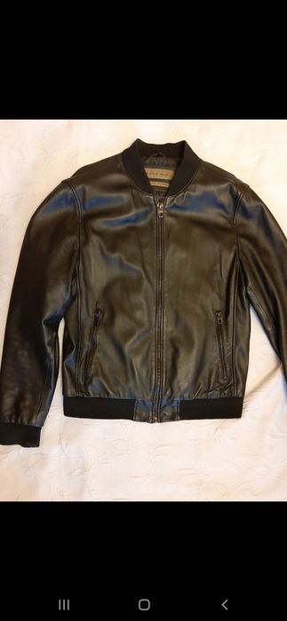 Geaca de piele nappa bomber Zara,model Philipp Plein ,L 42