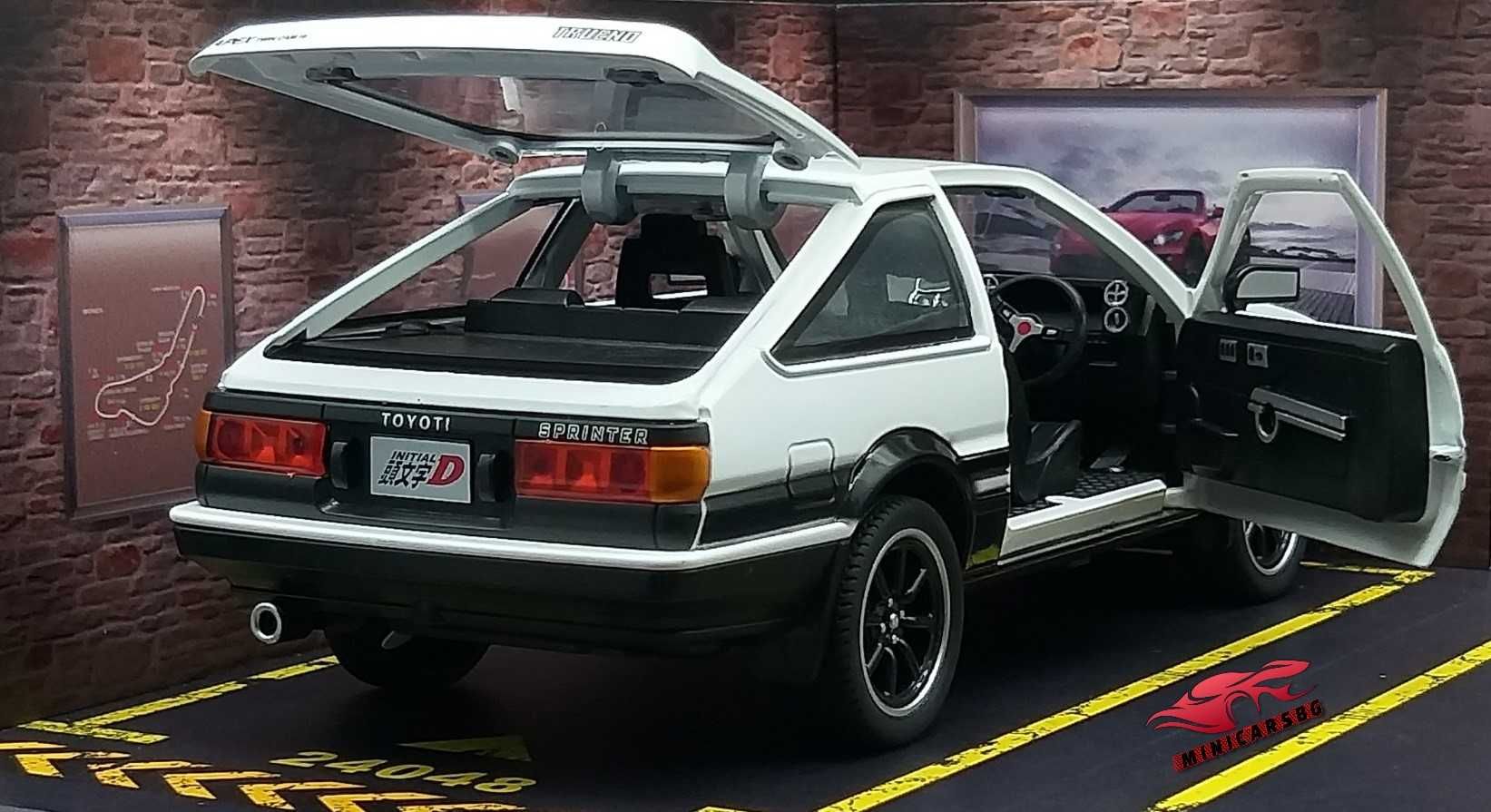 Метална количка Toyota AE86 Trueno Initial D – 1:24 мащаб