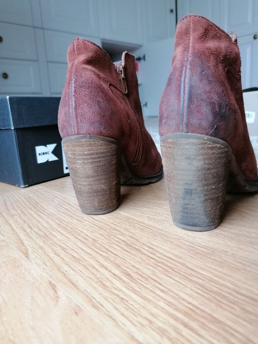 Botine 38 maro roscat piele naturala