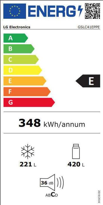 Американски хладилник LG GSLC41EPPE