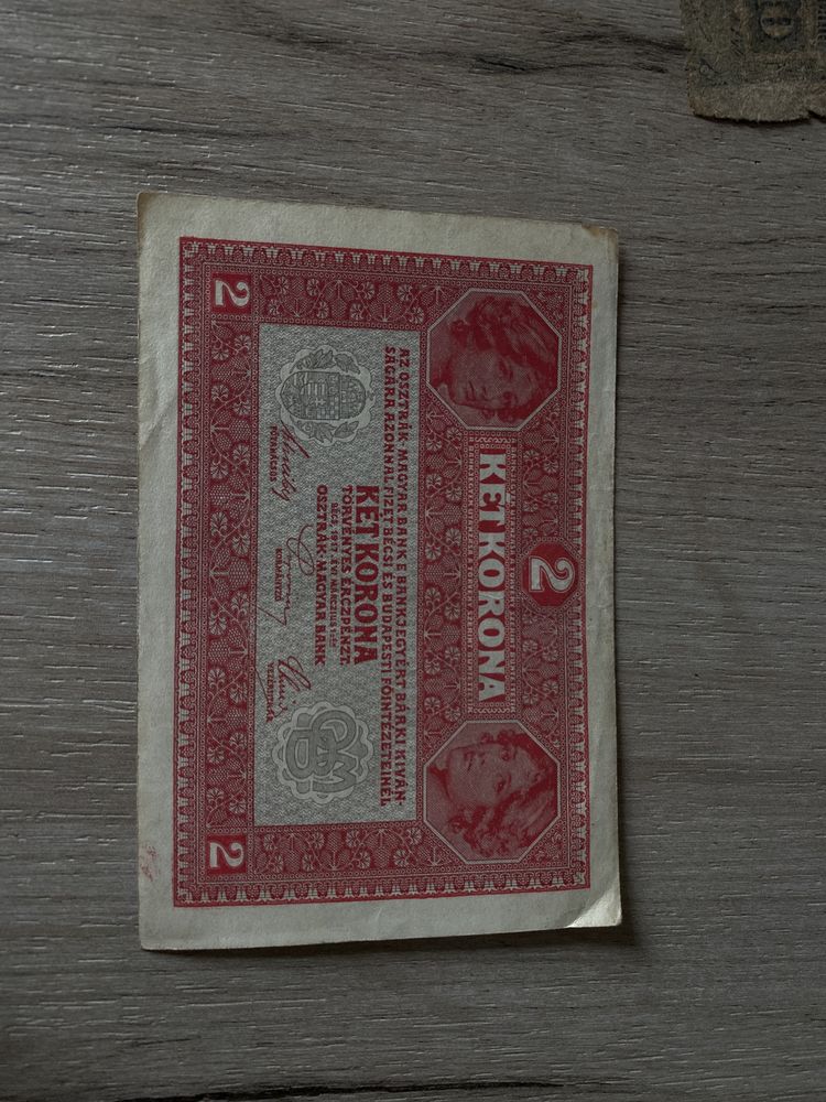 Vand bancnote de 2 krone 1917