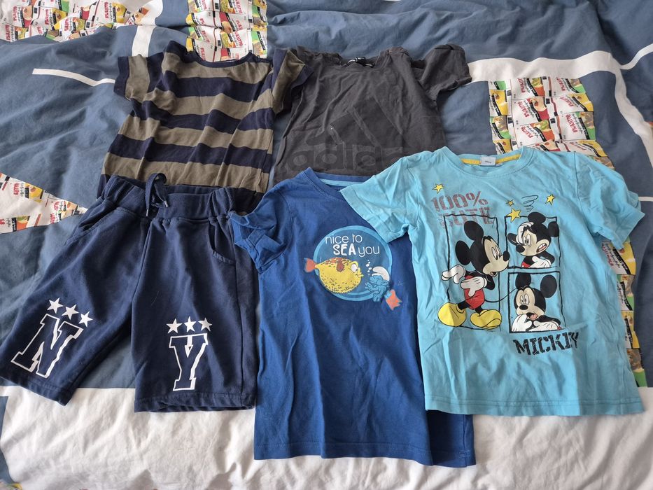 Set,lot haine mar 8 ani,134.pantaloni spiderman,tricouri adidas,bluze