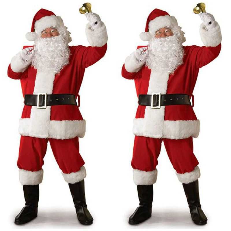 Costum Cosplay de Moș Crăciun Santa Claus pentru adulți nou 10 piese