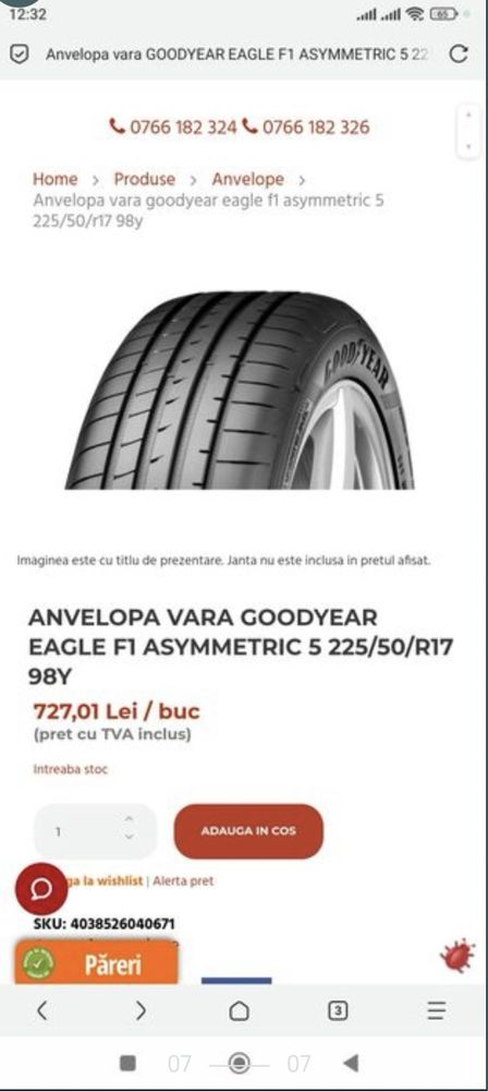 Goodyear 225/55 r17 dot 20/21