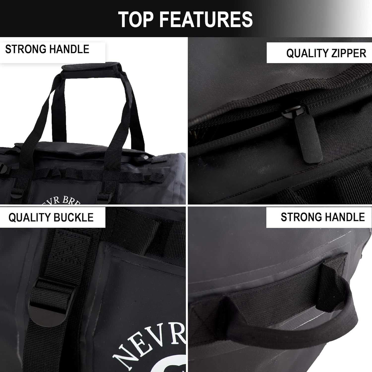 NEVR BREAK 42L Водоустойчива чанта, 50x25 см, черна
