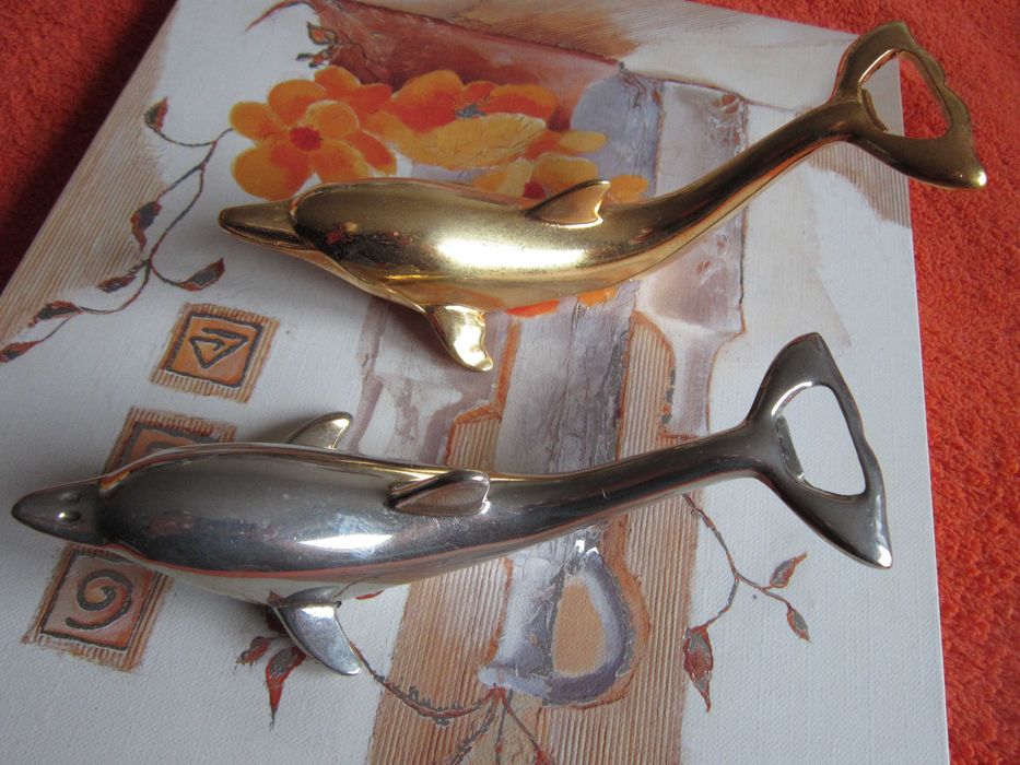 cadou rar desfacator de sticle metalic Delfin x3 made in Germany 1980