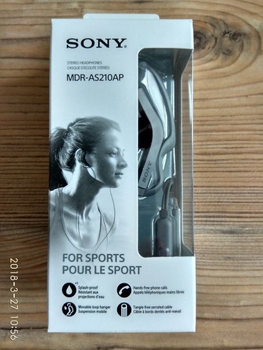 Casti Audio Sports In Ear SONY Negru MDR-AS210AP