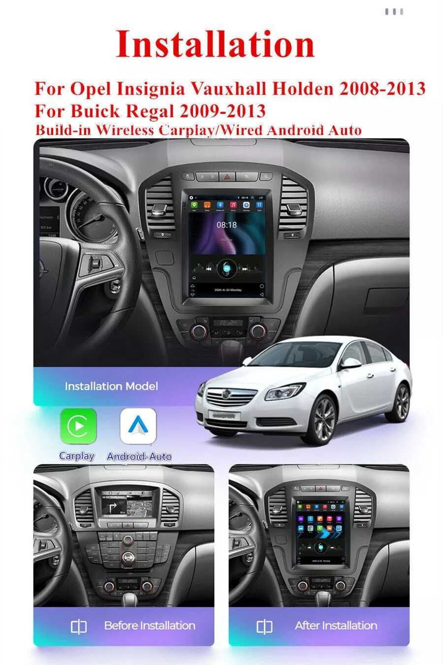Мултимедия за Opel Insignia 2008-2013 навигация вертикална 2DIN екран