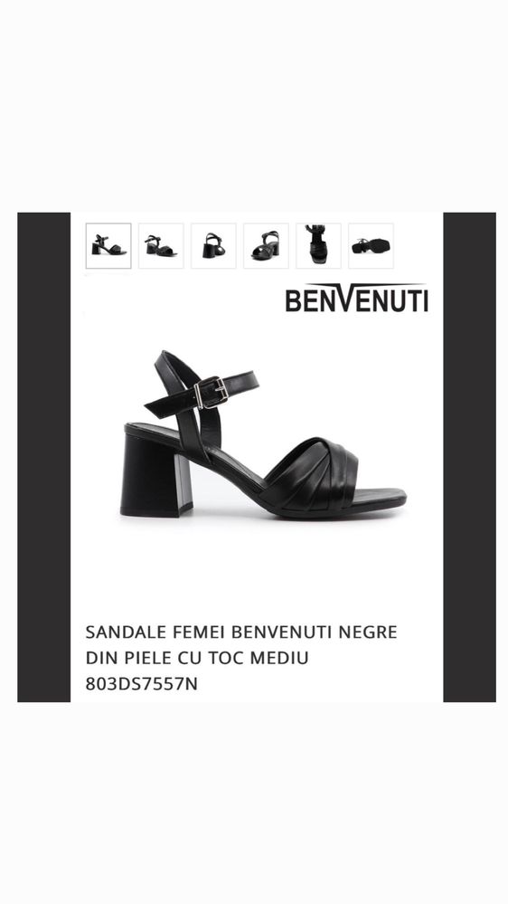 Vand pantofi piele Benvenuti nr 38