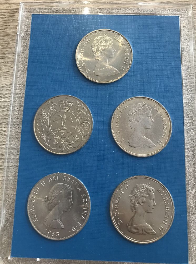 Сет от монети Великобритания 1965-1981. Колекционен комплект.