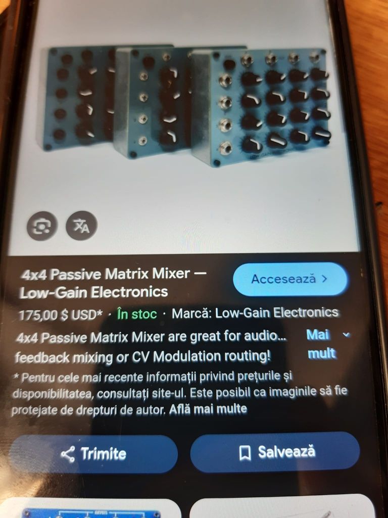 Preamplificator pe lămpi/ Mixer pasiv  4x4
