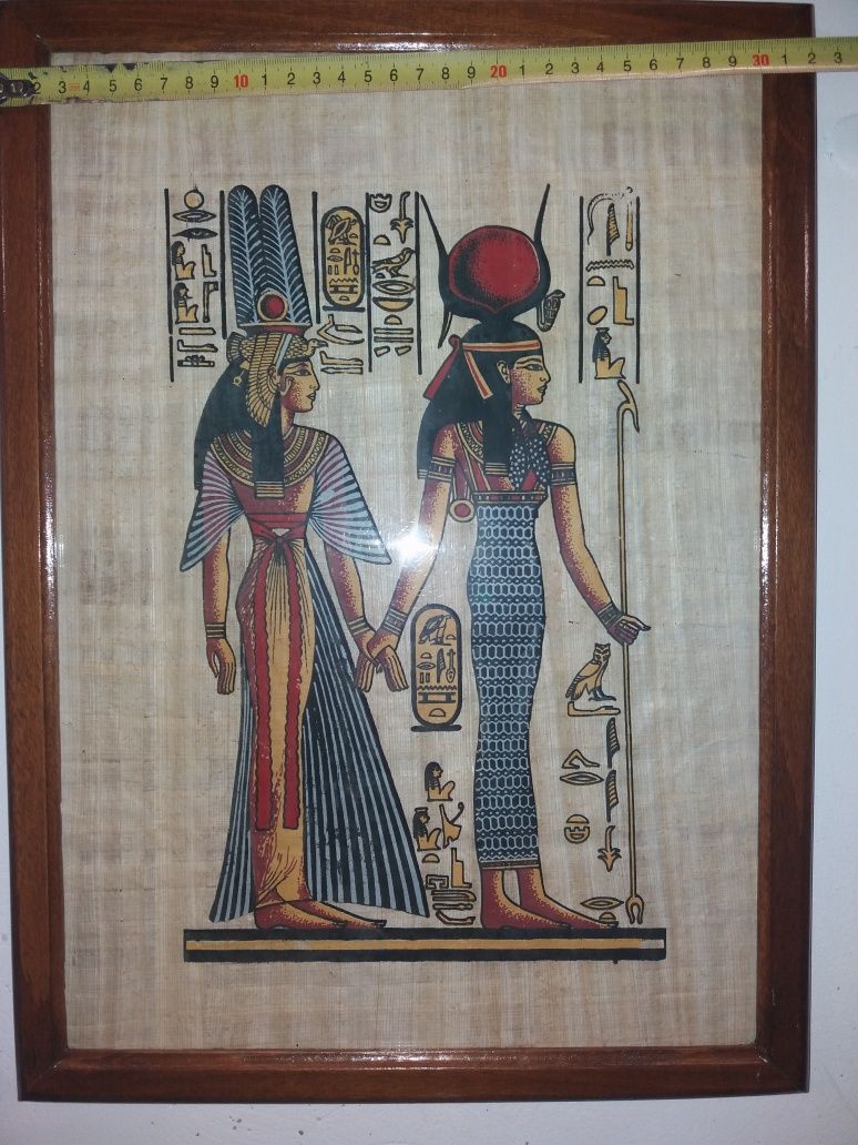 Tablou papirus cu sticla