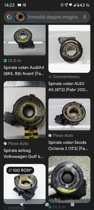 Spirala auto Audi A4