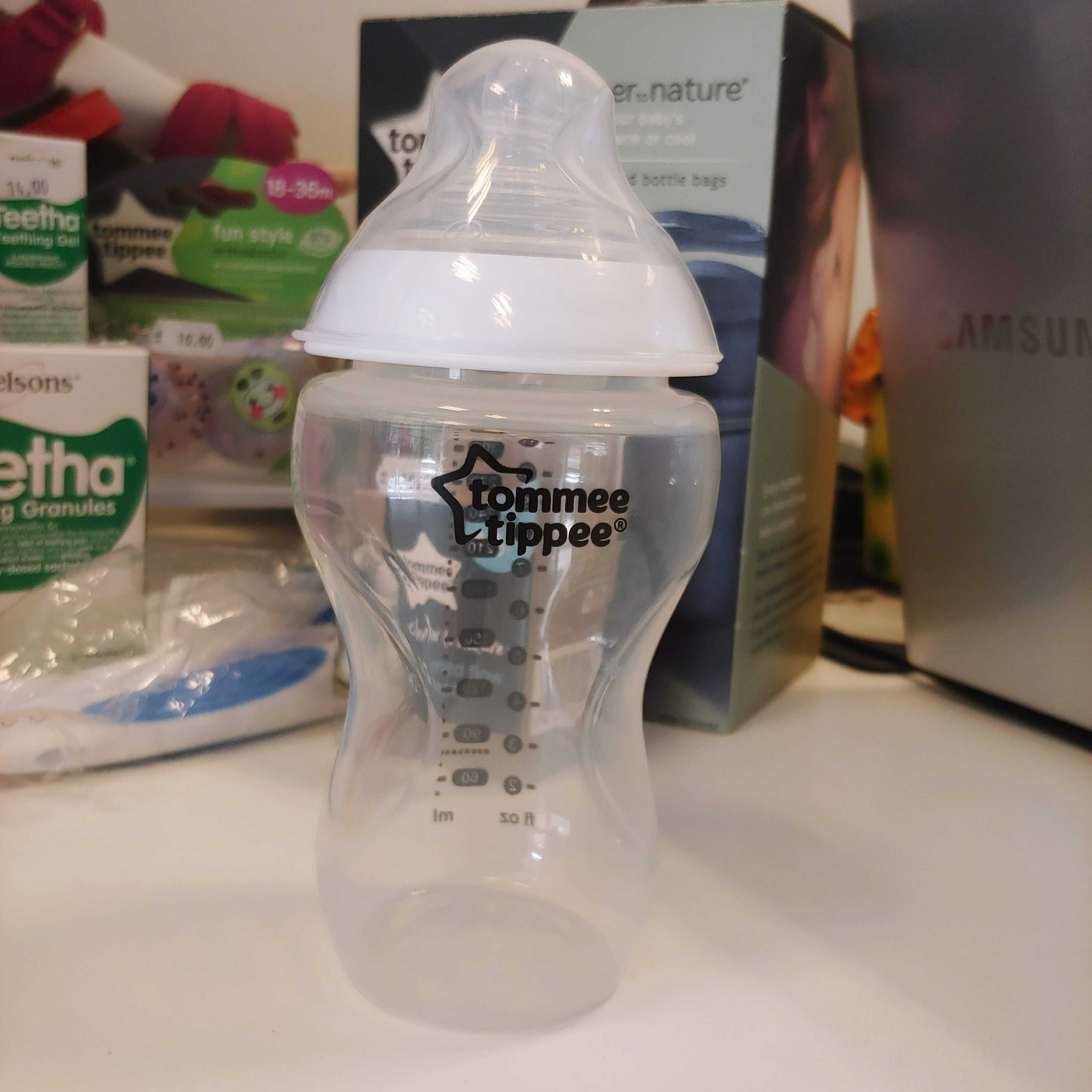 Нови шишета, лъжици, залъгалки, термобокс, стерилизатор Tommee Tippee