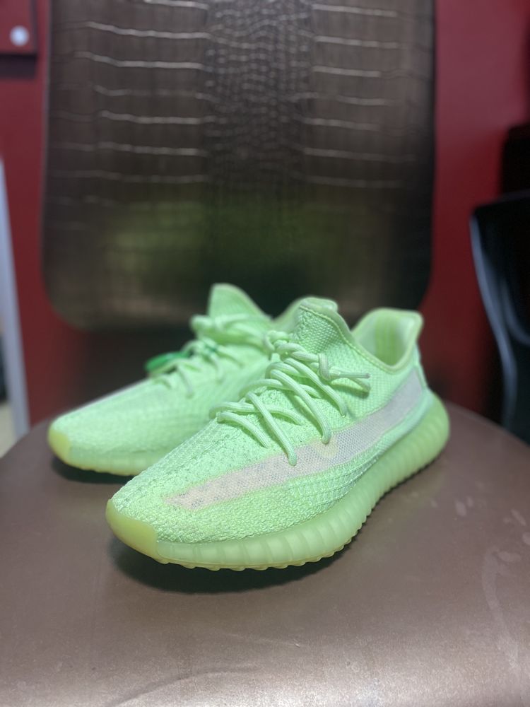 Yeezy 350 v2 green glow