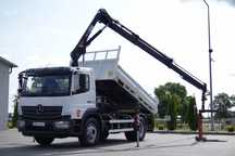 Mercedes-Benz ATEGO 1627 / 4X2 / BASCULĂ 3 LATERALE + HDS HIAB 099 BS-2 / PILOT / ROTATOR / FURCĂ / ANVELOPE 100% / IMPORTAT