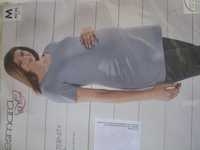 Светлосиня блуза за бременни размер М 40-42