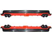 Ornament difuzor de bara universal spate 130cm Negru+Rosu