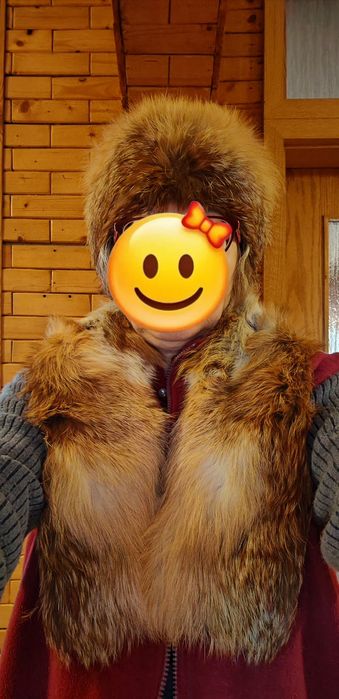 Guler si căciulă din blană naturală