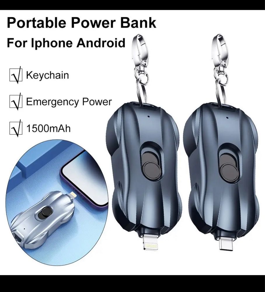 Мини  emergency power bank  за  iphone и type  c