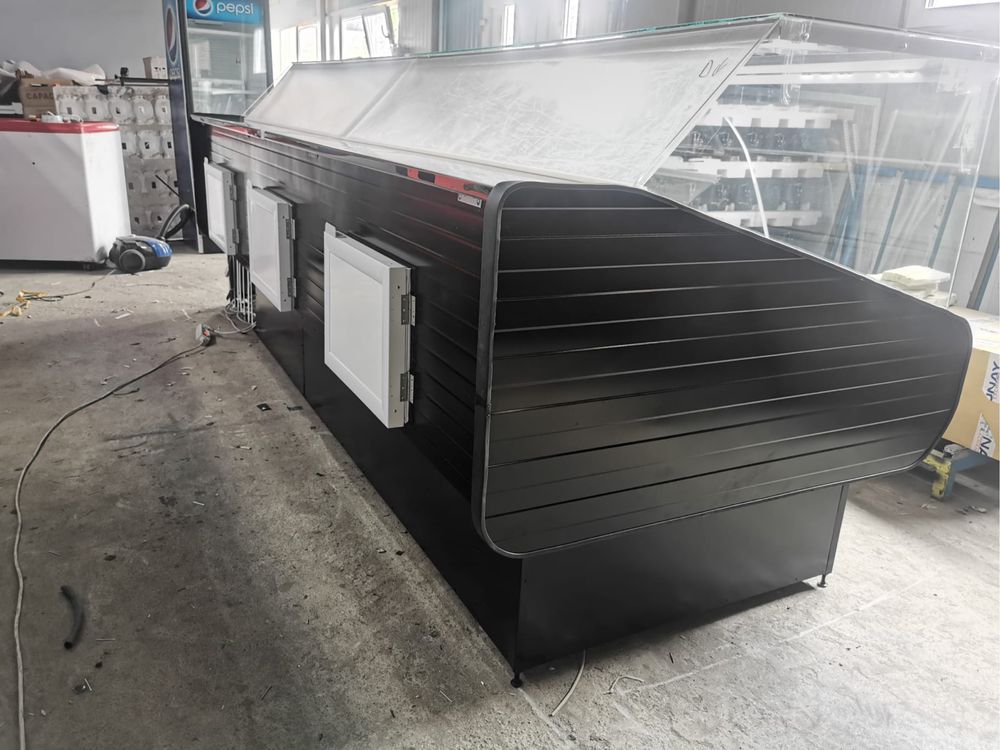 Vitrina frigorifica 340cm lungime negru cu expunere mare