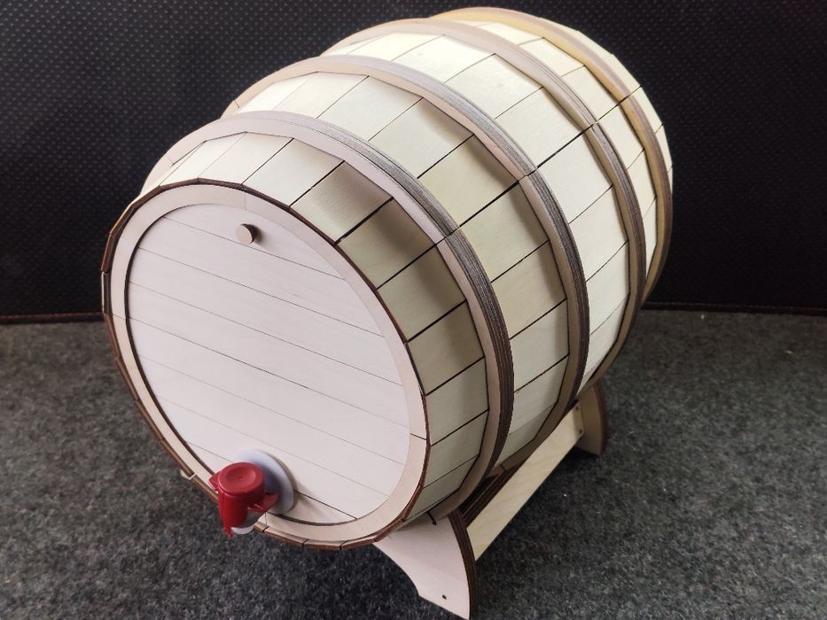 Дървена бъчва за 5 л. Вино Bag-in-Box • Авторска изработка